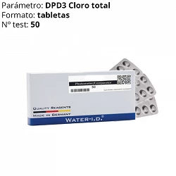 Reactivo DPD nº3 Cloro total fotómetro PrimeLAB (50 tabletas)