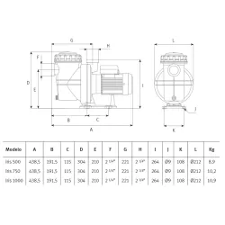 Bomba piscina Espa Iris 500M