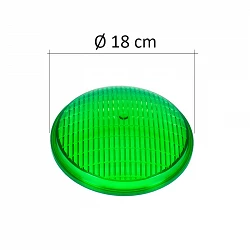 Lentes para focos extraplanos de piscinas verde