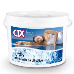 CTX 9 en 8  kg. Minorador de ph solido para piscinas de sal