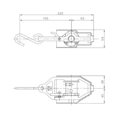 Tensor corcheras en lat