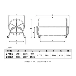 Enrollador corcheras movil 1,2 mts.