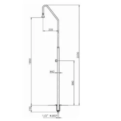 Ducha piscina Astral 1 rociador