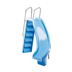 Tobogan para piscina curva a derecha