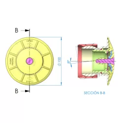 Boquilla de impulsion fondo oscilante