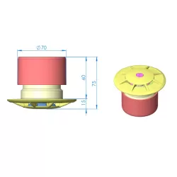Boquilla de impulsion fondo oscilante