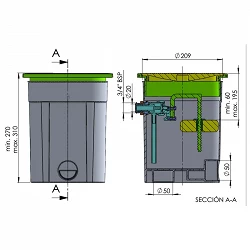 Regulador de nivel para piscina hormig