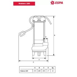 Bomba Achique Drainex 100 MA