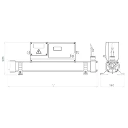Calentador digital Titanio 6 kw mixto Trifásico
