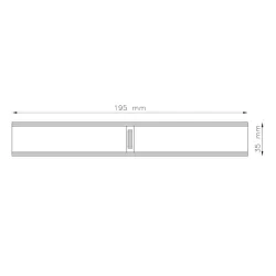 Rejilla para rebosadero color Marfil 35/195 mm.