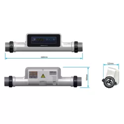 Calentador Eléctrico Astralpool Compact 12 Titanio