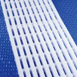 Rejilla para rebosadero piscina placa longitudinal 22/195 mm.