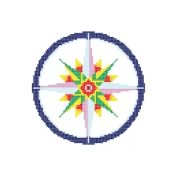 Dibujo gresite Rosa de los Vientos peque