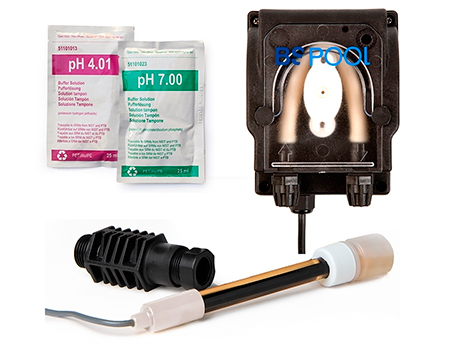 Permette di gestire la misurazione e il dosaggio del pH nell'acqua della piscina.