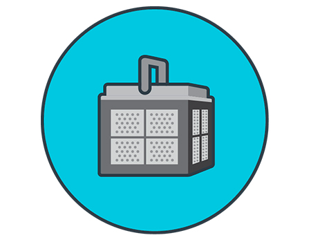 Cesta con paneles de filtración primavera (60μ) que destaca por su enorme poder de filtración. El acceso superior facilita el acceso rápido y sencillo a los filtros para su vaciado y limpieza con la máxima comodidad.