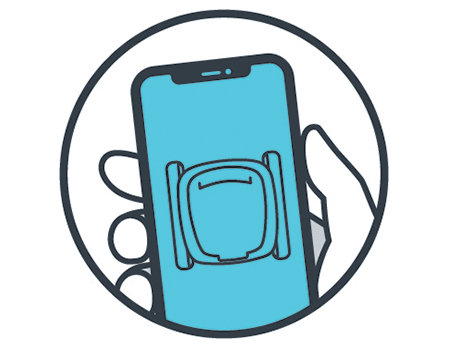 Con la tecnología Bluetooth App MyDolphin le permite realizar una navegación manual del robot y consultar información.