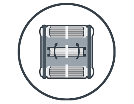 El robot limpiafondos Dolphin Active X5 cuenta con un tercer cepillo en la parte inferior que ayuda a proporcionar una mayor capacidad de limpieza.