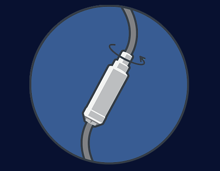 El robot OV 5480 iQ 4WD incorpora un sistema antienrollamiento de cable. El sistema swivel es un pivote giratorio en un tramo del cable que evita que el cable se enrolle por el movimiento del limpiafondos por la piscina.