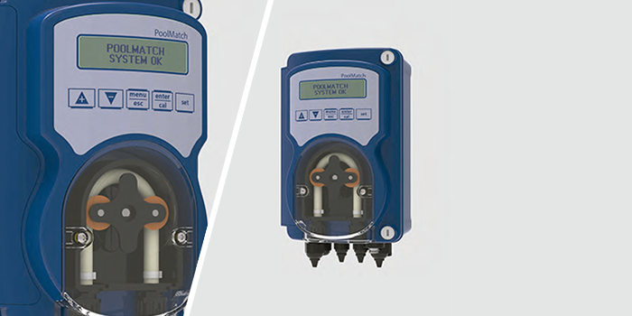 El clorador salino desinfecta de manera automática y efectiva el agua de la piscina sin necesidad de producto químico.